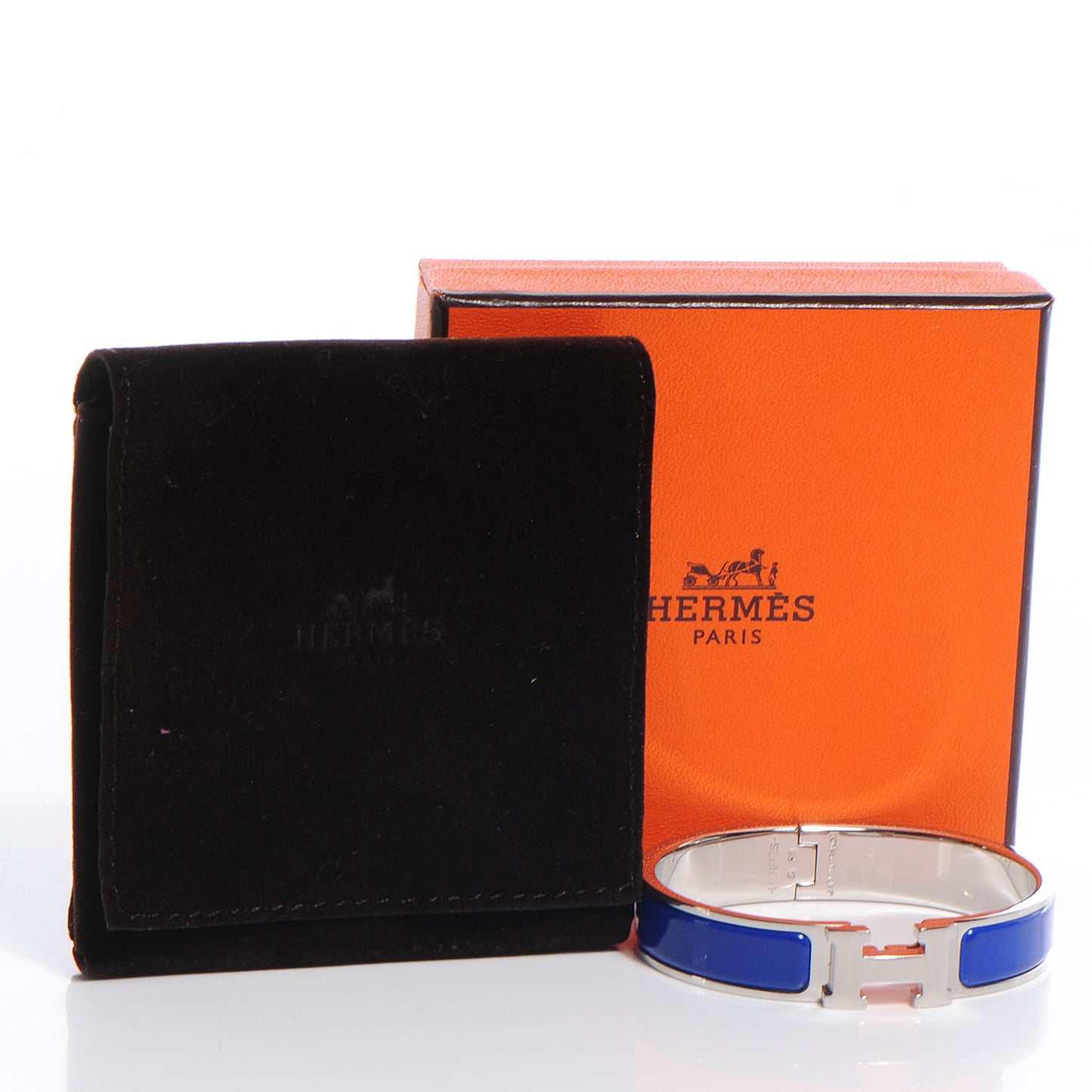 Narrow Enamel Clic Clac H Bracelet PM Royal Bleu