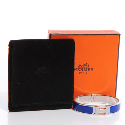 Hermes Narrow Enamel Clic Clac H Bracelet PM Royal Bleu 5 of 5