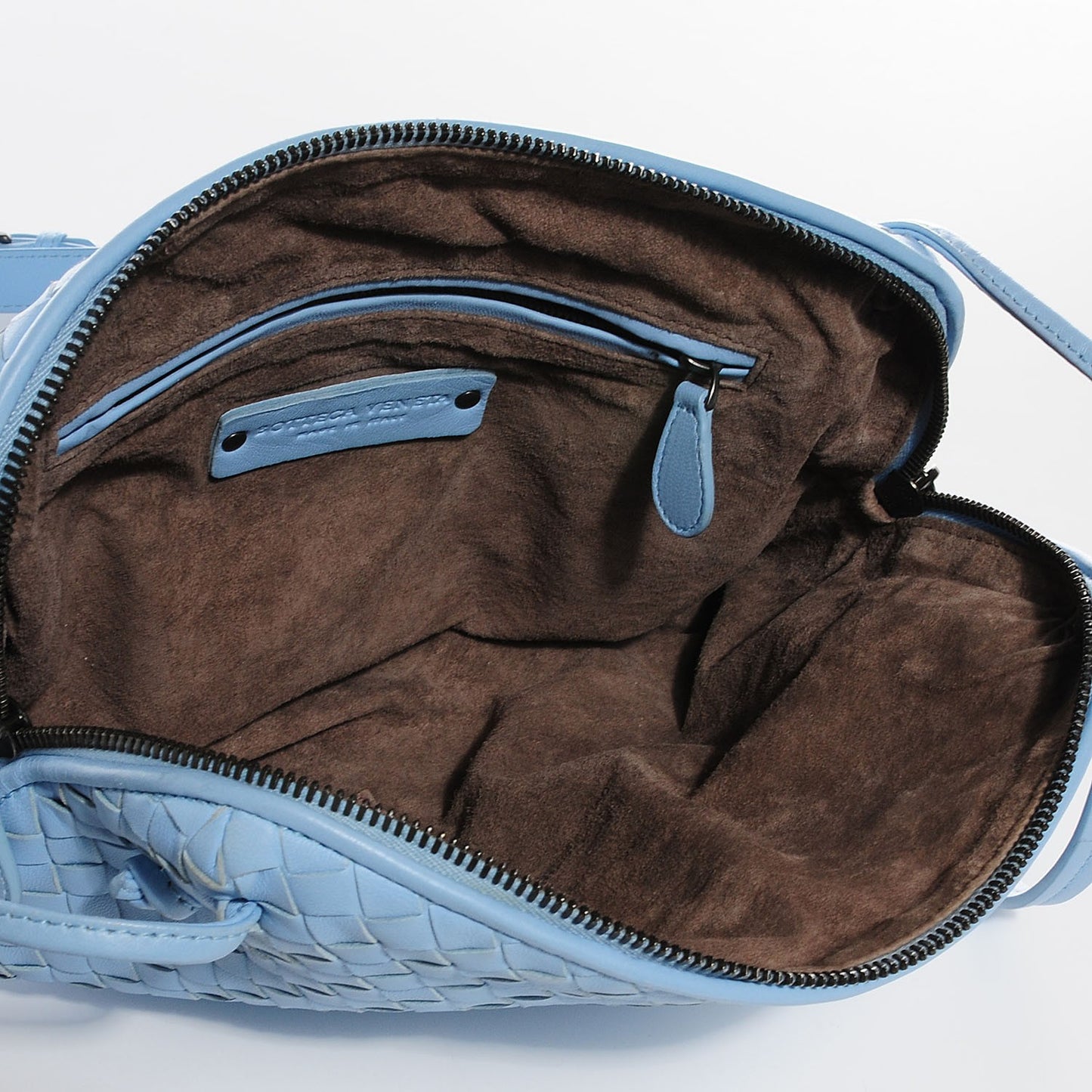 Nappa Intrecciato Crossbody Pillow Light Blue