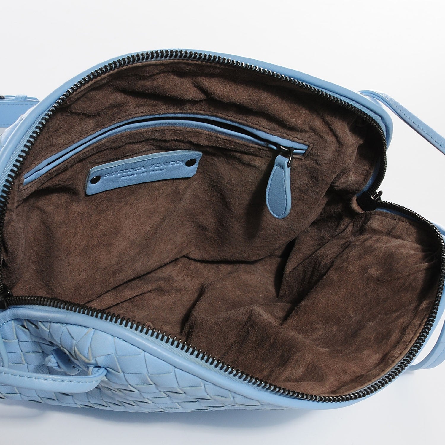 Bottega Veneta Nappa Intrecciato Crossbody Pillow Light Blue 5 of 9