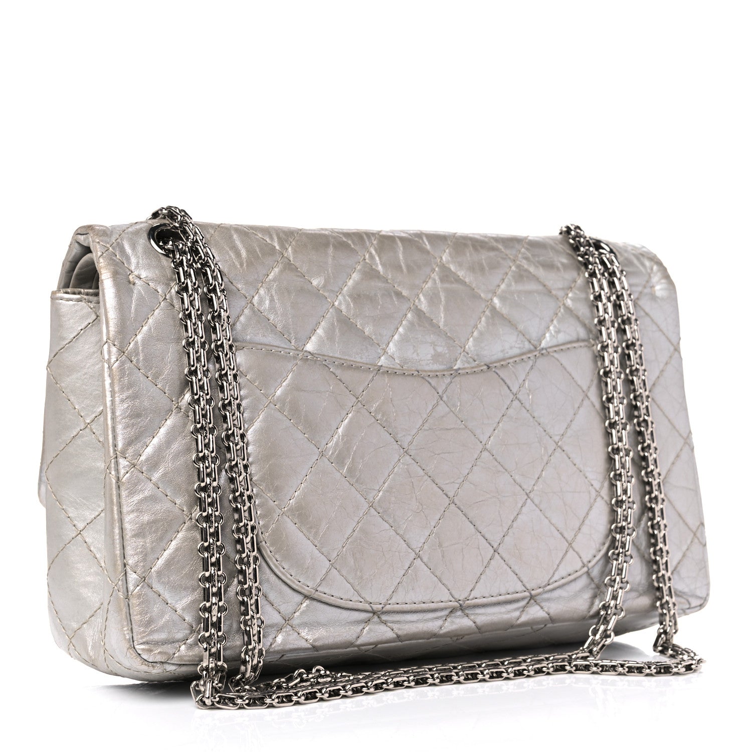 Chanel Metallic Aged Calfskin Quilted 2.55 Reissue 226 Flap Silver 2 of 21
