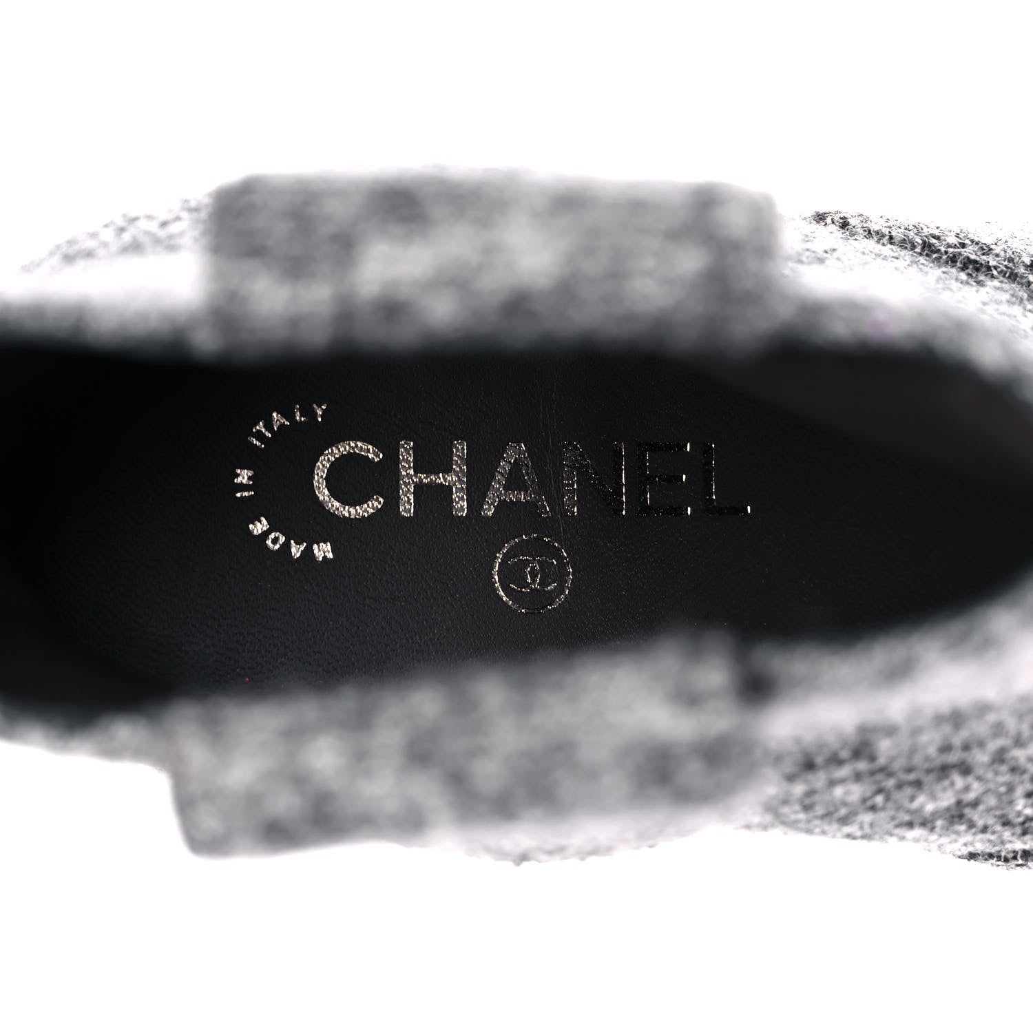 Chanel Tweed Short Boot 38.5 Grey 8 of 10
