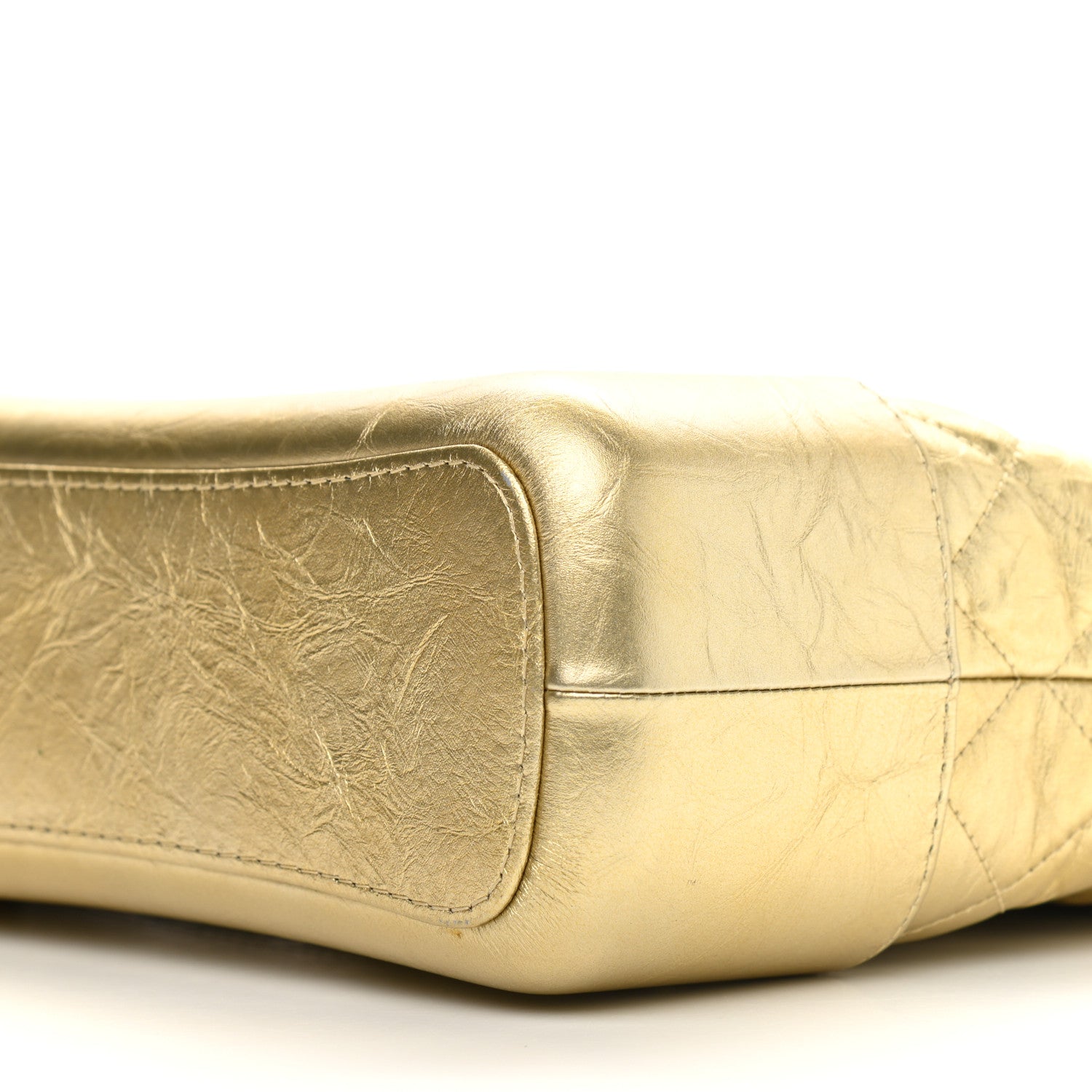 Chanel Metallic Lambskin Calfskin Quilted Medium Gabrielle Hobo Gold 8 of 9