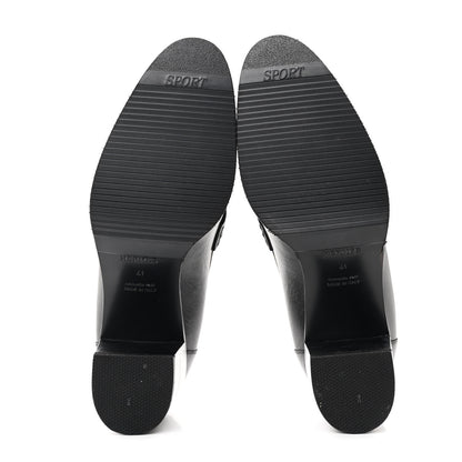 Hermes Goatskin Womens Dauphine 70 Moccasin Loafers 41 Black 5 of 9