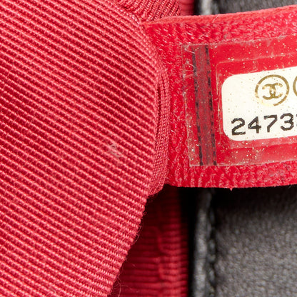 Chanel Lambskin Tweed Woven Medium Chevron Boy Flap Red White Black 7 of 10