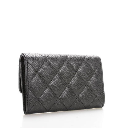 Chanel Caviar Quilted Flap Card Holder Black 3 of 7