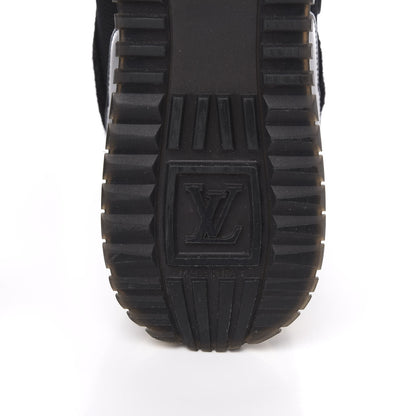 Louis Vuitton Suede Monogram Run Away Sneakers 39 Black 6 of 9