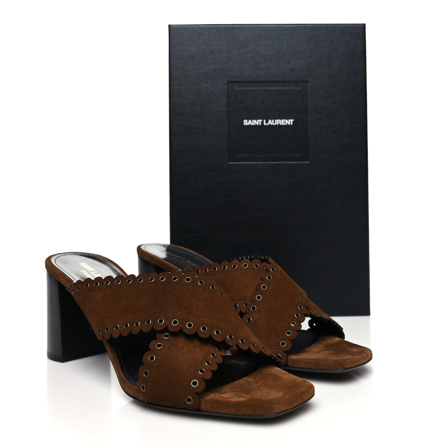 Suede Eyelet LouLou 70 Mules 41 Land