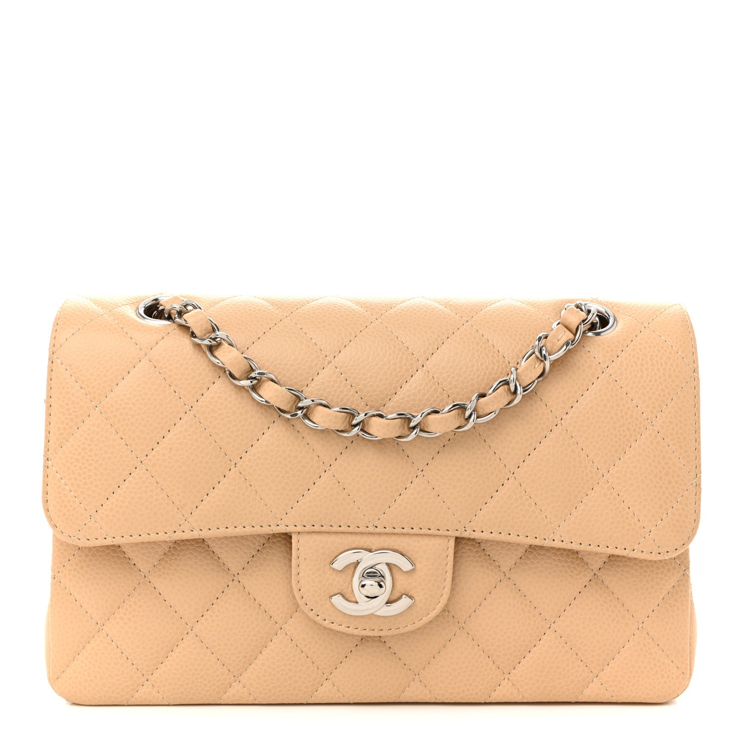 Chanel Caviar Quilted Small Double Flap Beige 1 of 11