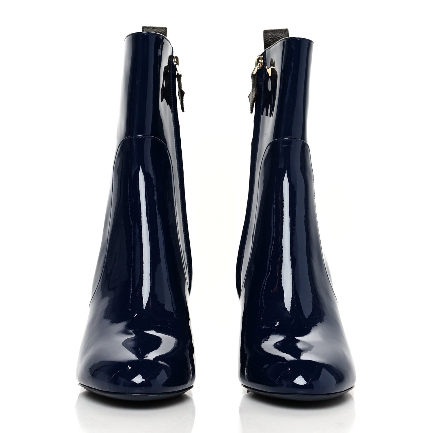 Louis Vuitton Patent Silhouette Ankle Boots 38 Blue 2 of 8