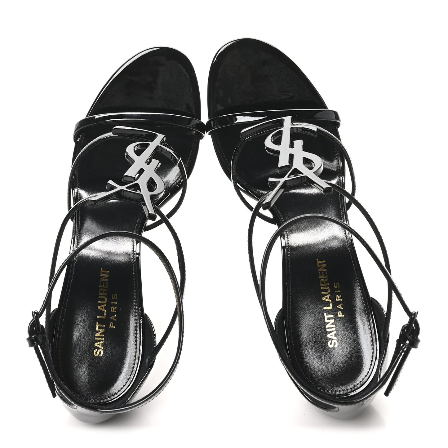 Patent Cassandra 100 Ankle Strap Sandals 41 Black