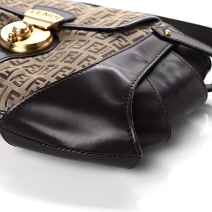 Fendi Zucchino Cuoio Ingrassato Medium Compilation Hobo Panna Salvia Moro 12 of 14