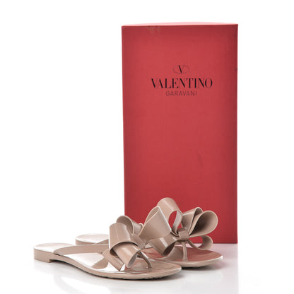 Valentino Garavani PVC Jelly Bow Thong Sandals 37 Poudre 8 of 8