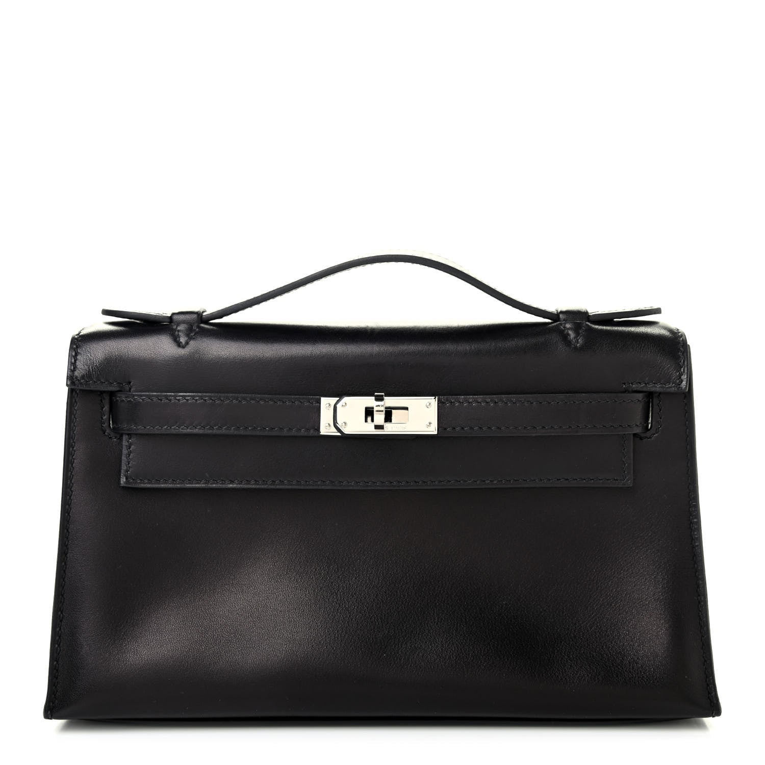 Hermes Swift Kelly Pochette Clutch Black 1 of 8