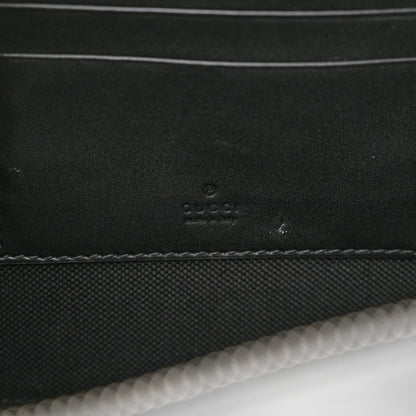 Gucci GG Supreme Monogram Web Mini Shoulder Bag Black Grey 5 of 13