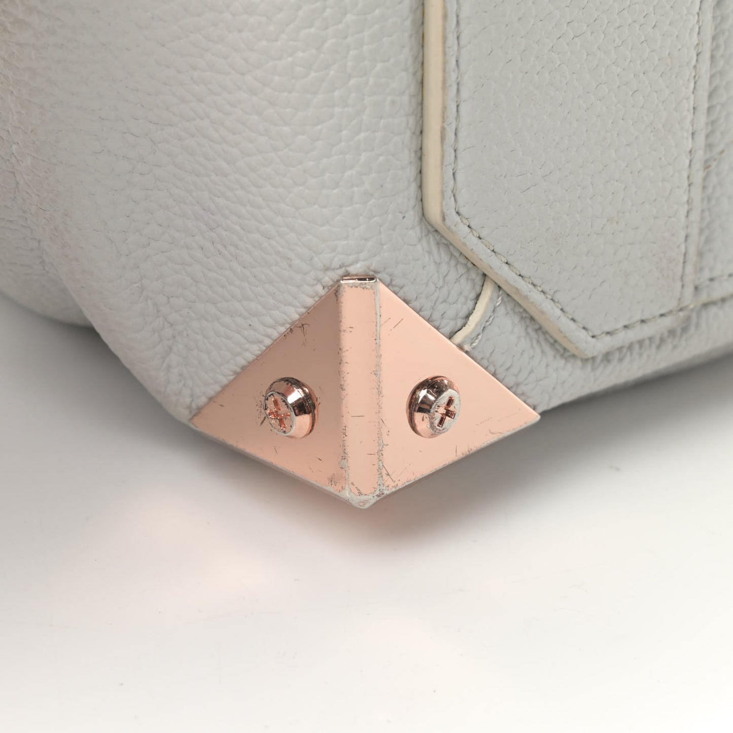 Pebbled Calfskin Small Emile Grey Rose Gold Hardware