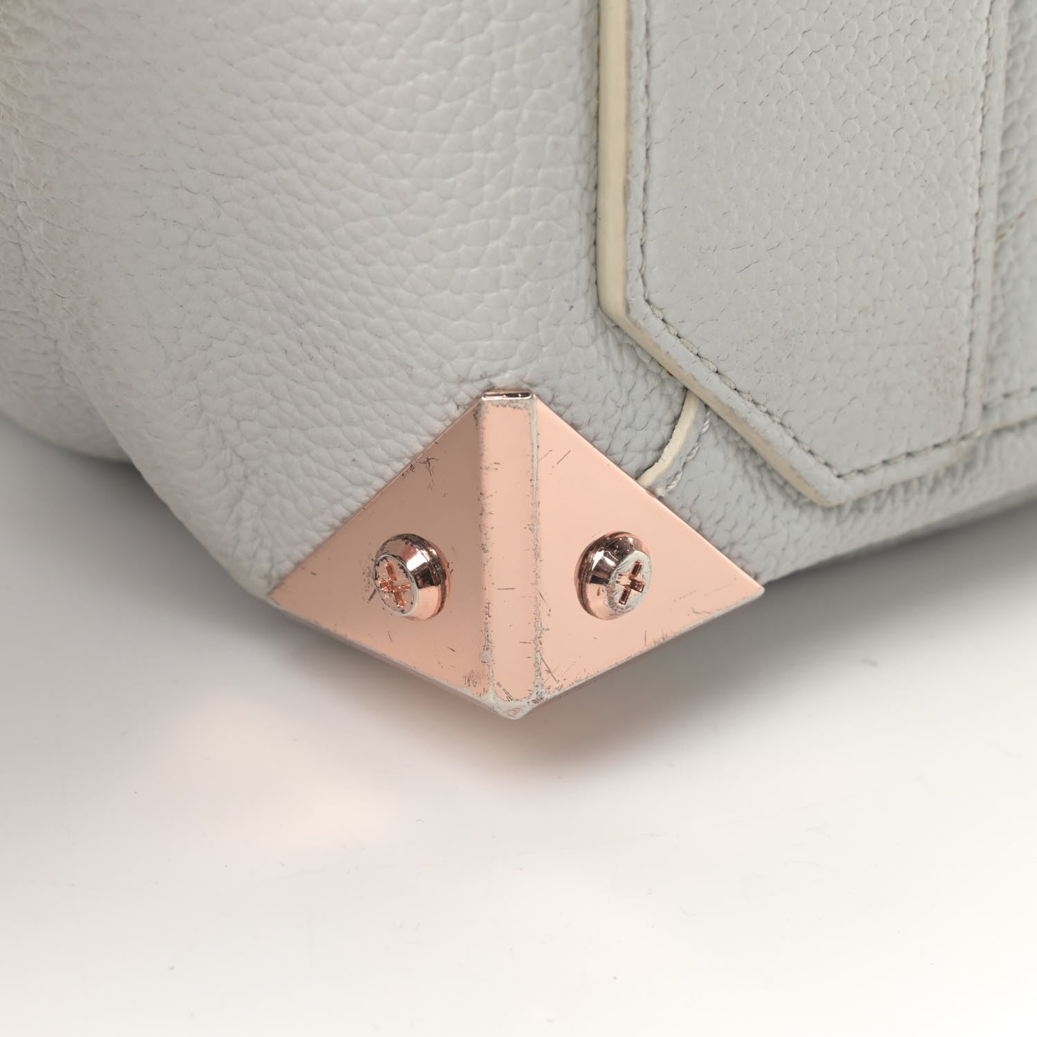 Alexander Wang Pebbled Calfskin Small Emile Grey Rose Gold Hardware 5 of 10