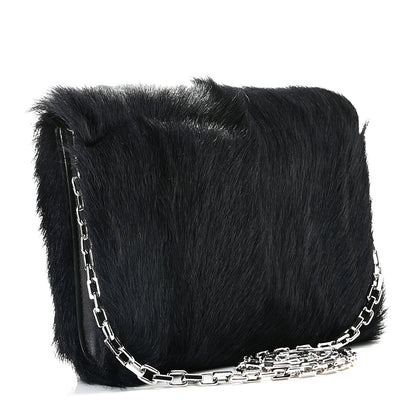 Jimmy Choo Faux Mink Varenne Chain Clutch Navy 2 of 8