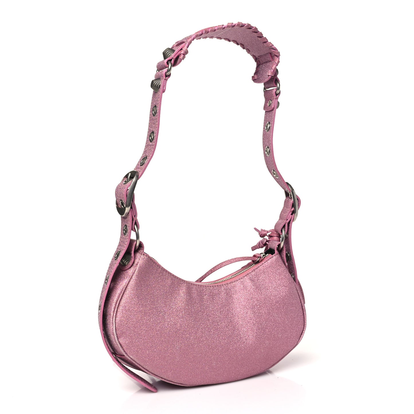 Sparkling Fabric Le Cagole Shoulder Bag XS Sweet Pink