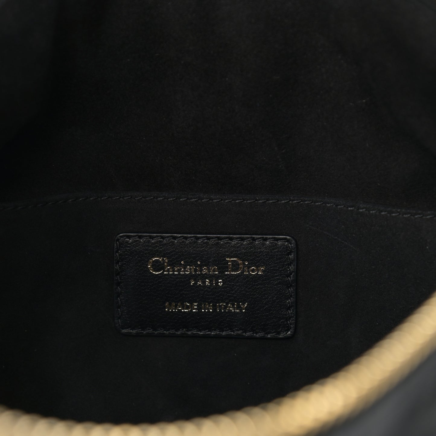 Lambskin Cannage Medium Dior Vibe Hobo Bag Black