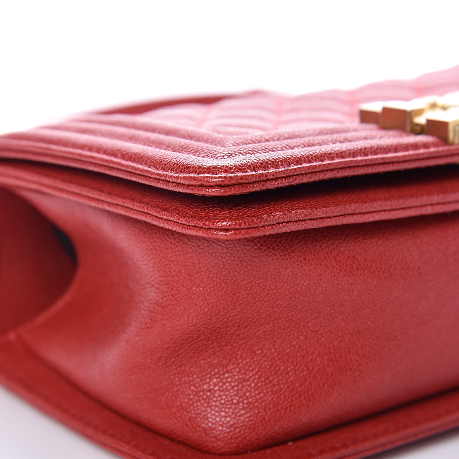 Chanel Caviar Quilted Small Boy Flap Red 8 of 11