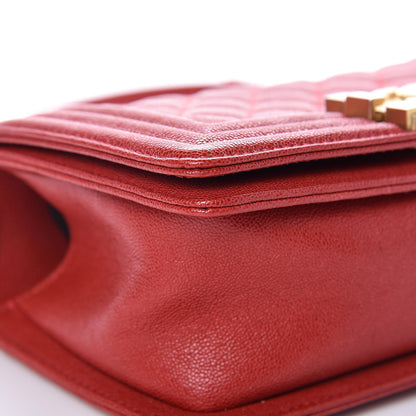 Chanel Caviar Quilted Small Boy Flap Red 8 of 11