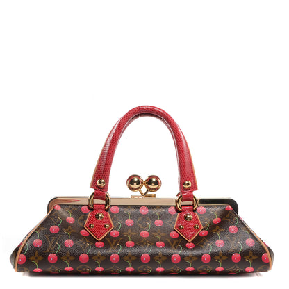 Louis Vuitton Monogram Cerises Lizard Sac Fermoir GM 1 of 7