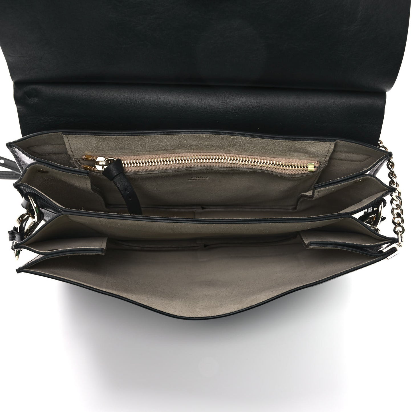 Suede Calfskin Medium Faye Shoulder Bag Black