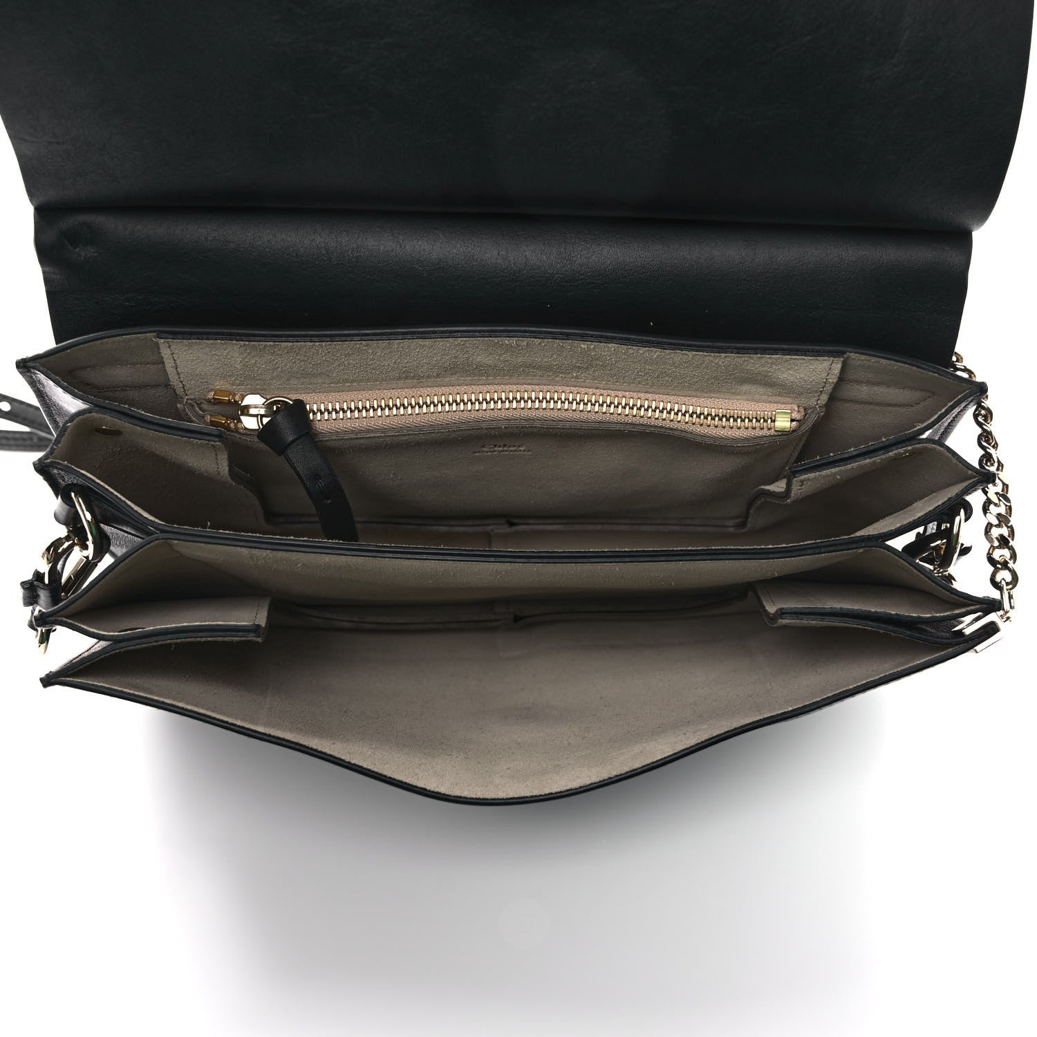 Chloe Suede Calfskin Medium Faye Shoulder Bag Black 5 of 10