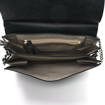 Chloe Suede Calfskin Medium Faye Shoulder Bag Black 5 of 10