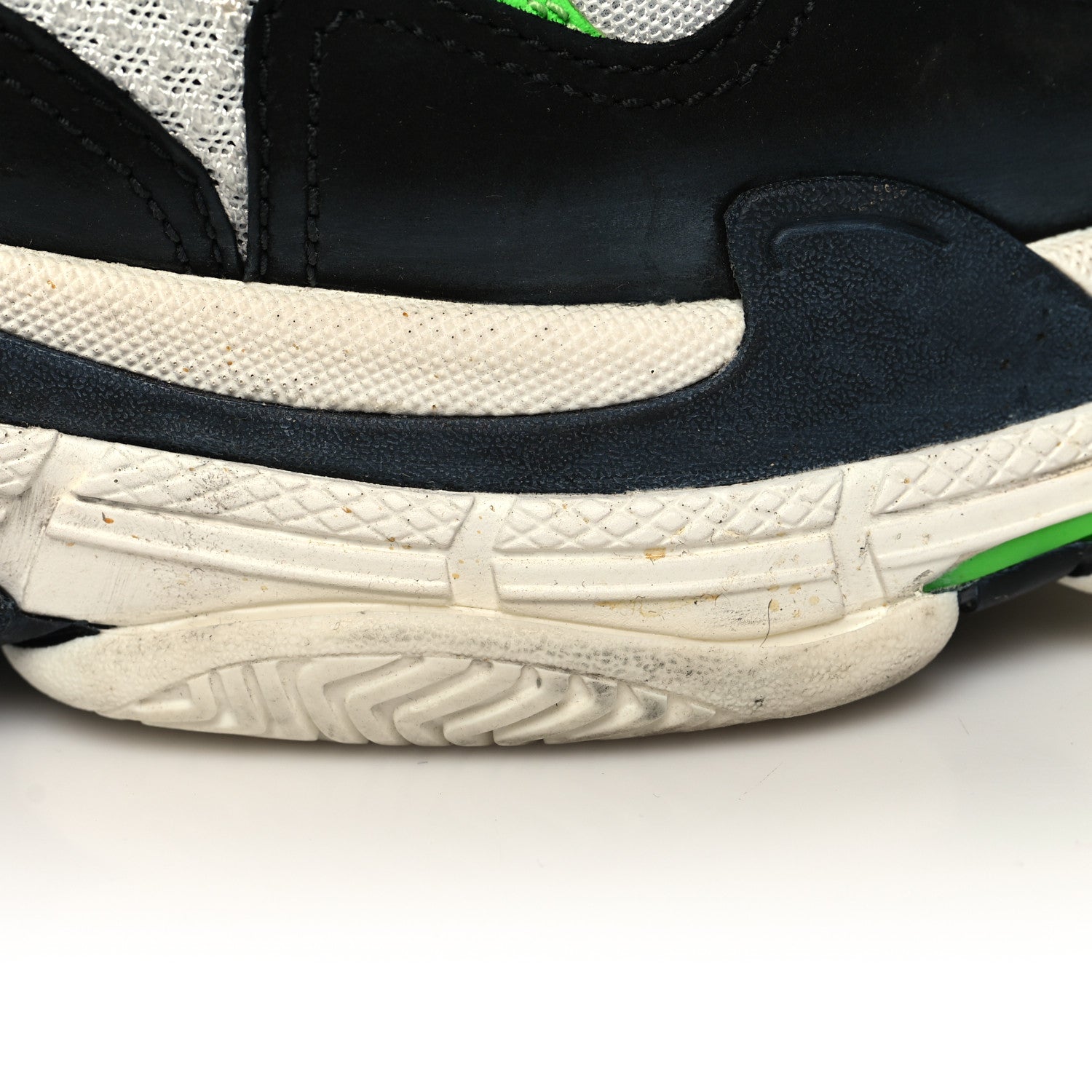 Balenciaga Fabric Mesh Triple S Sneakers 42 White Green Fluo Black 9 of 9