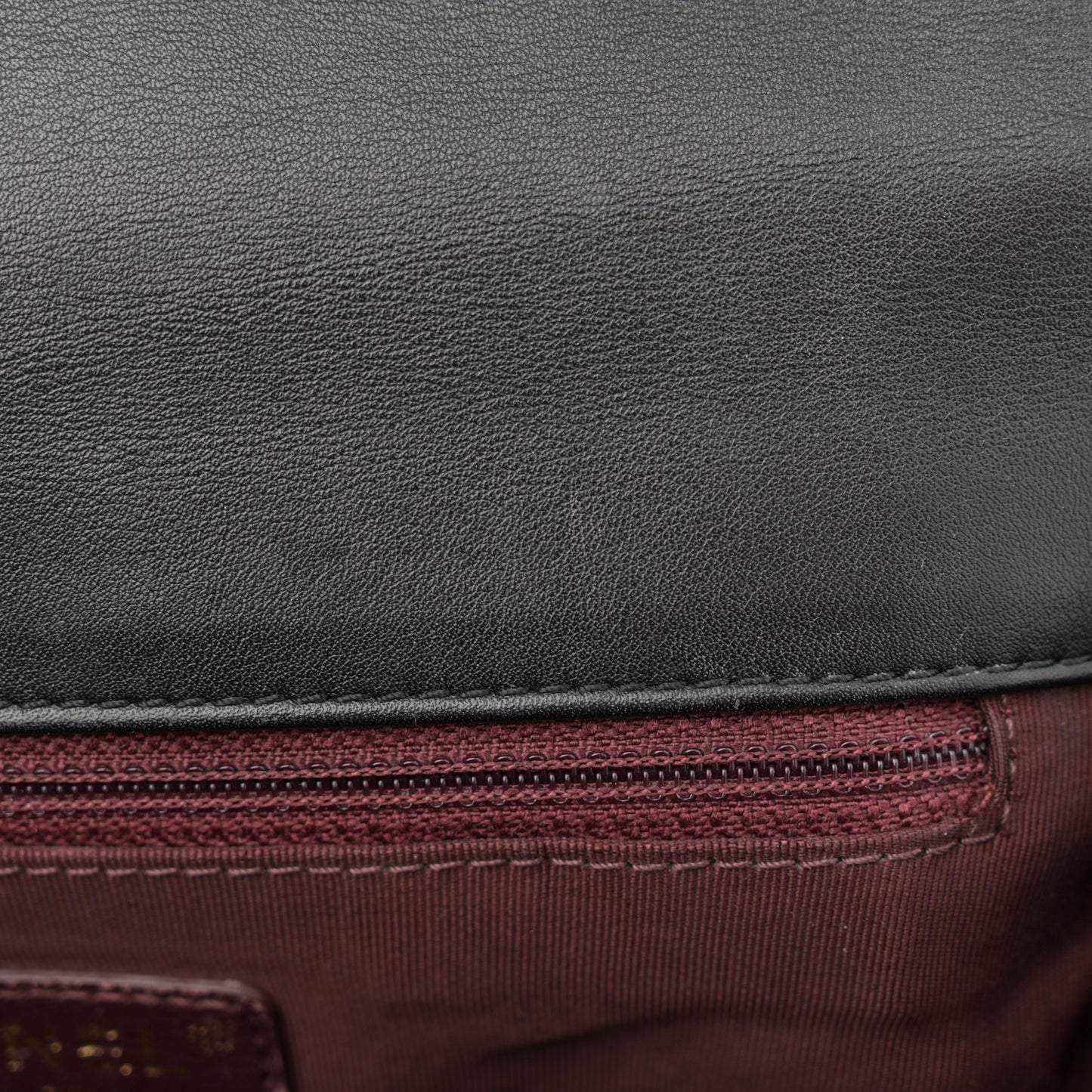 Glazed Calfskin Quilted Medium Gold Bar Top Handle Flap Black