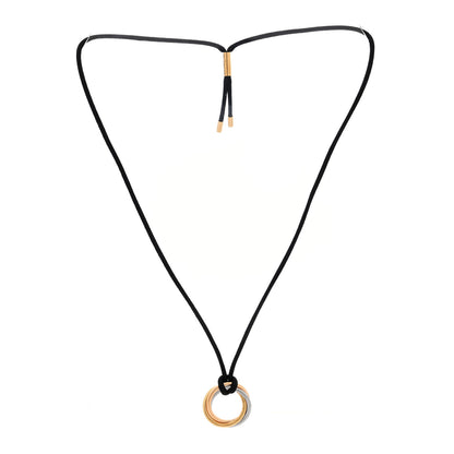 Cartier 18K Pink Yellow White Gold Trinity Cord Necklace 3 of 6