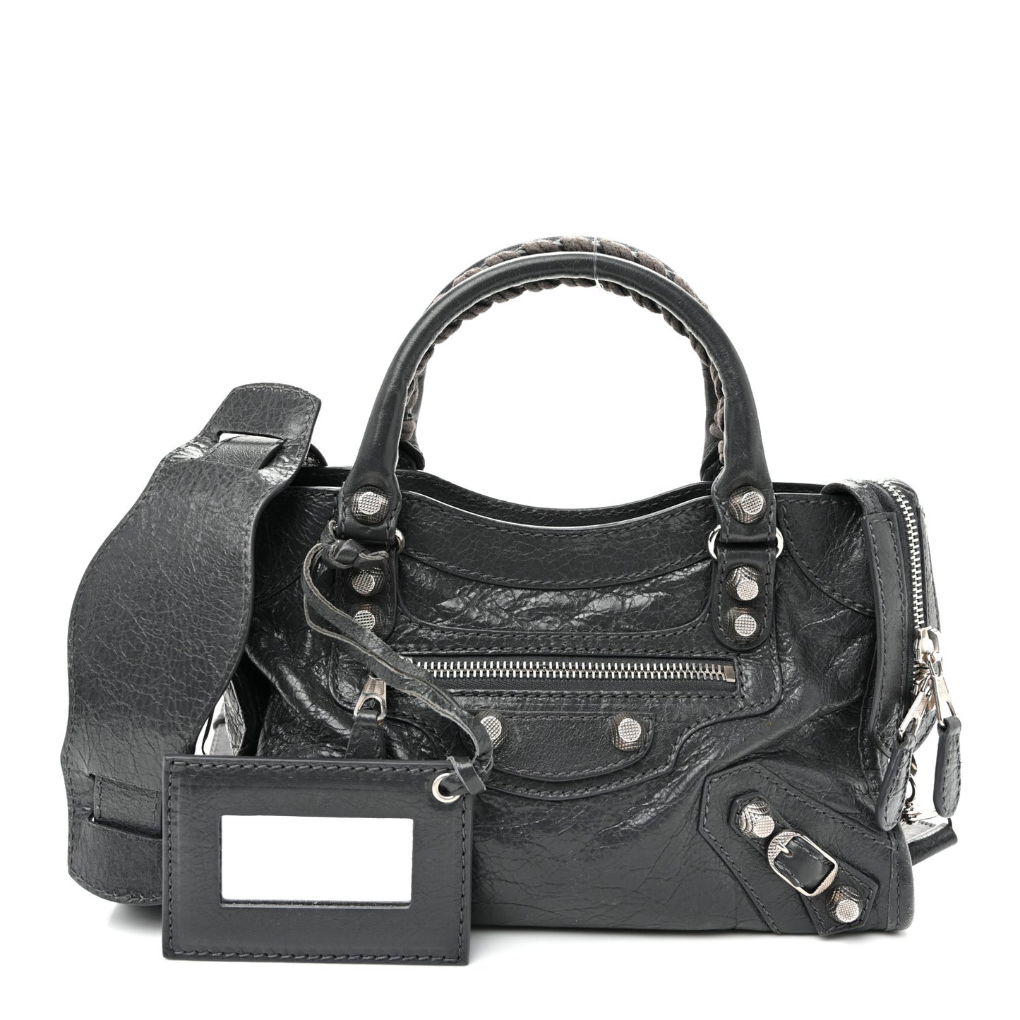 Agneau Giant 12 Silver Hardware Mini City Gris Fossile