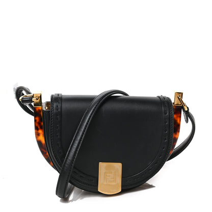Fendi Vitello King Plexiglass Moonlight Shoulder Bag Black 1 of 10