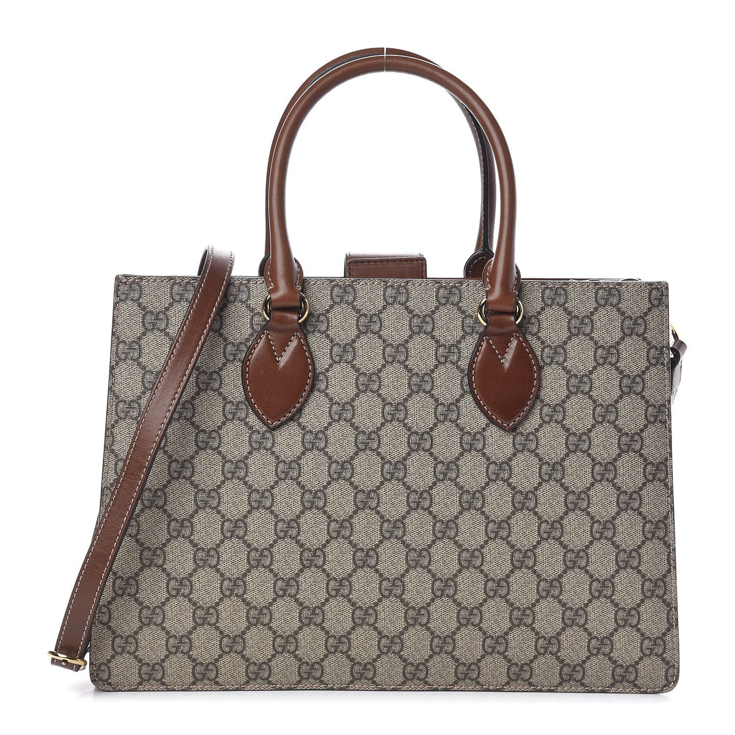 GG Supreme Monogram Small Top Handle Bag Beige Tuscany