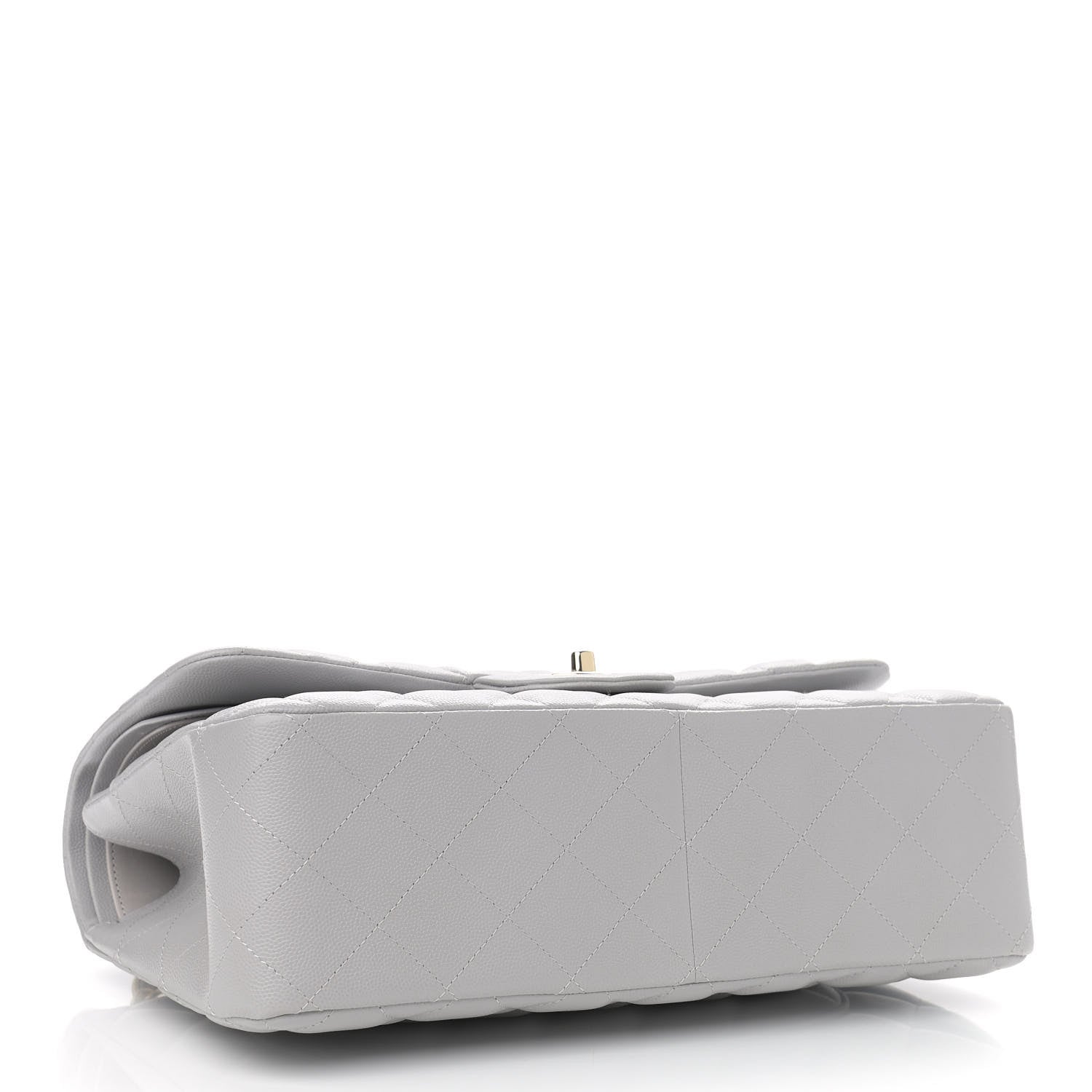 Chanel Caviar Quilted Jumbo Double Flap Light Grey 4 of 12