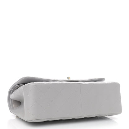 Chanel Caviar Quilted Jumbo Double Flap Light Grey 4 of 12