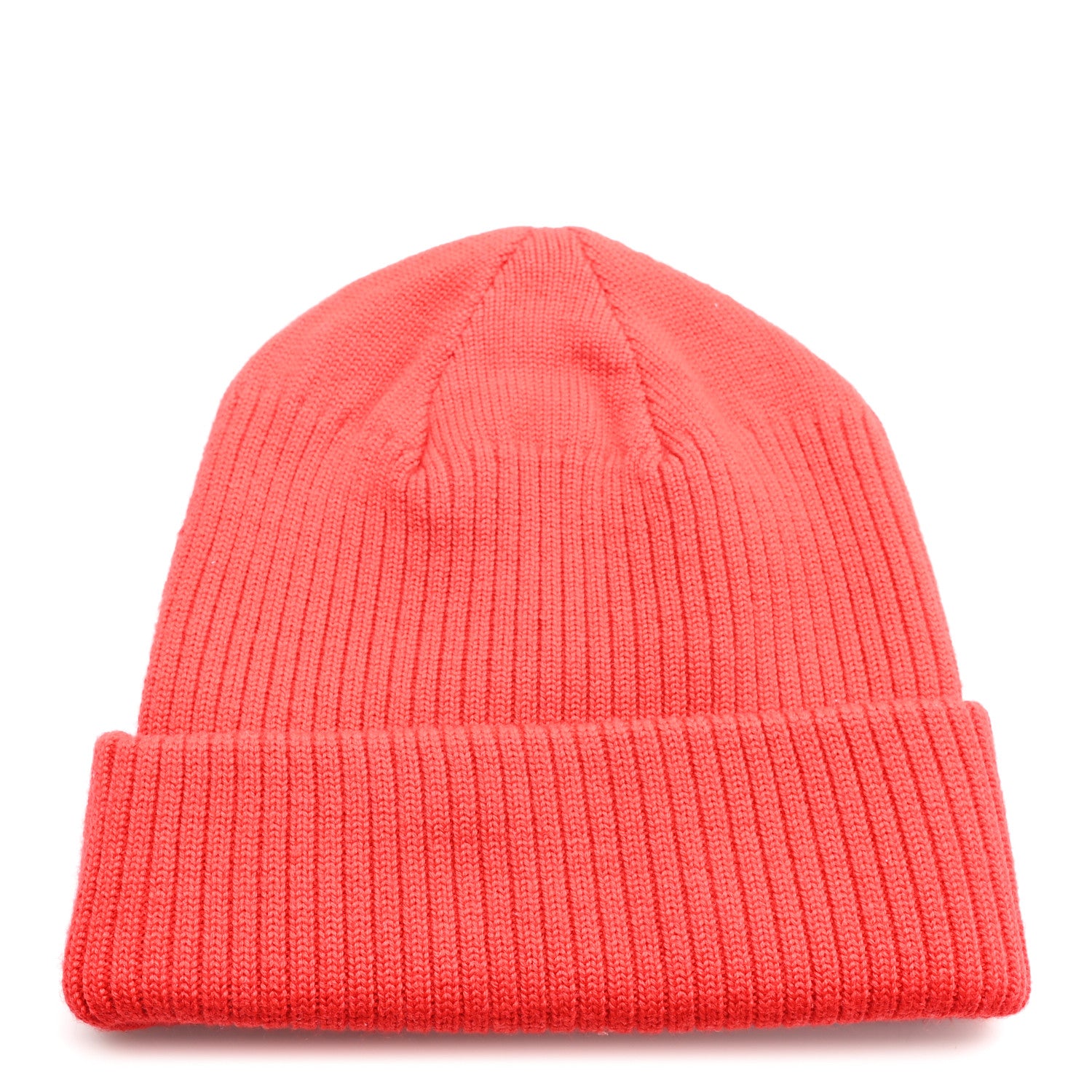 Burberry Wool Knit Logo Beanie Hat L Bright Red 3 of 5