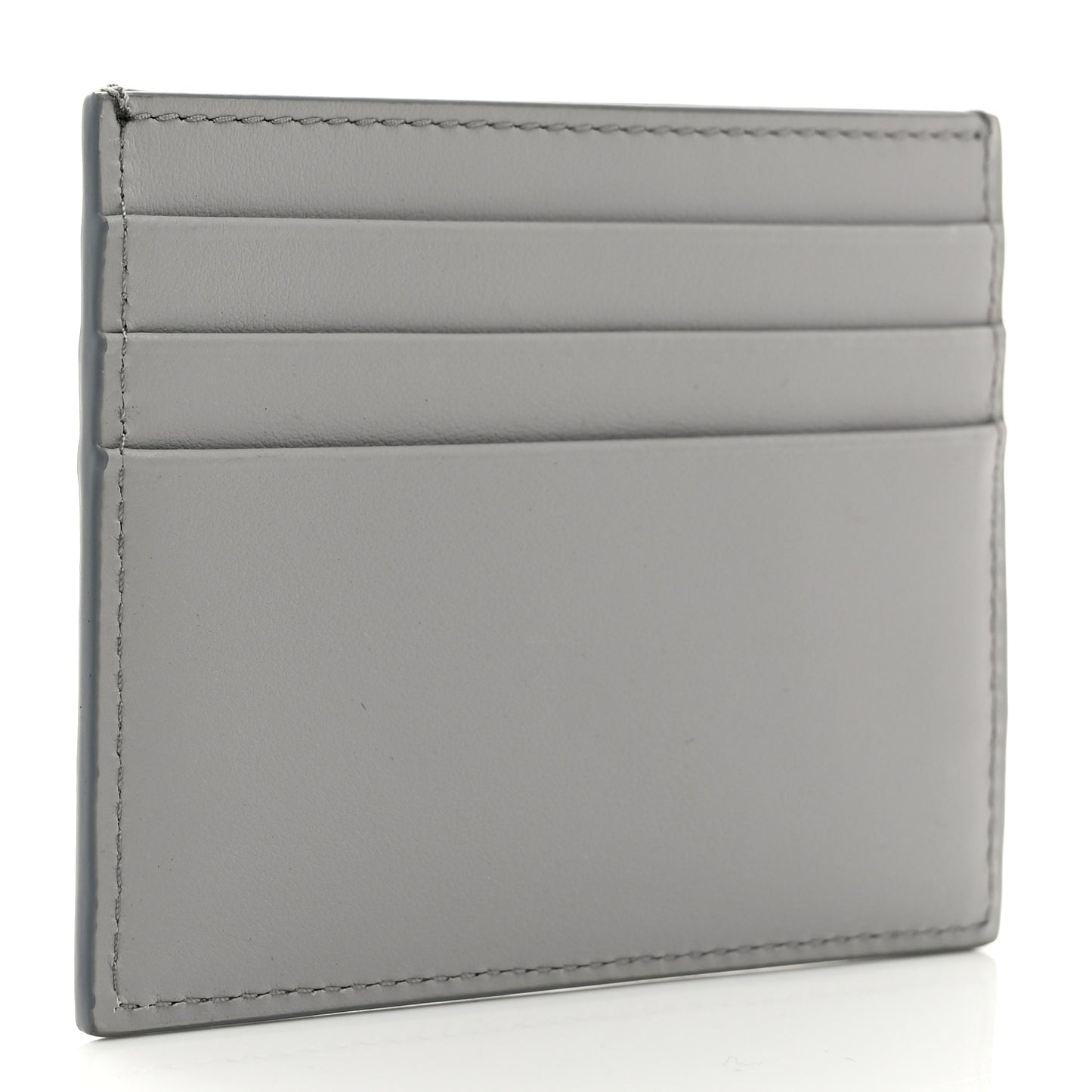 Calfskin Triangle Card Holder Granite Gray