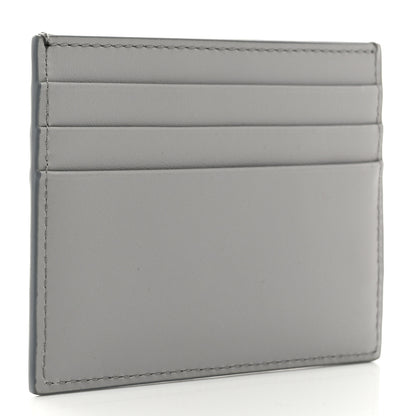 Prada Calfskin Triangle Card Holder Granite Gray 3 of 8