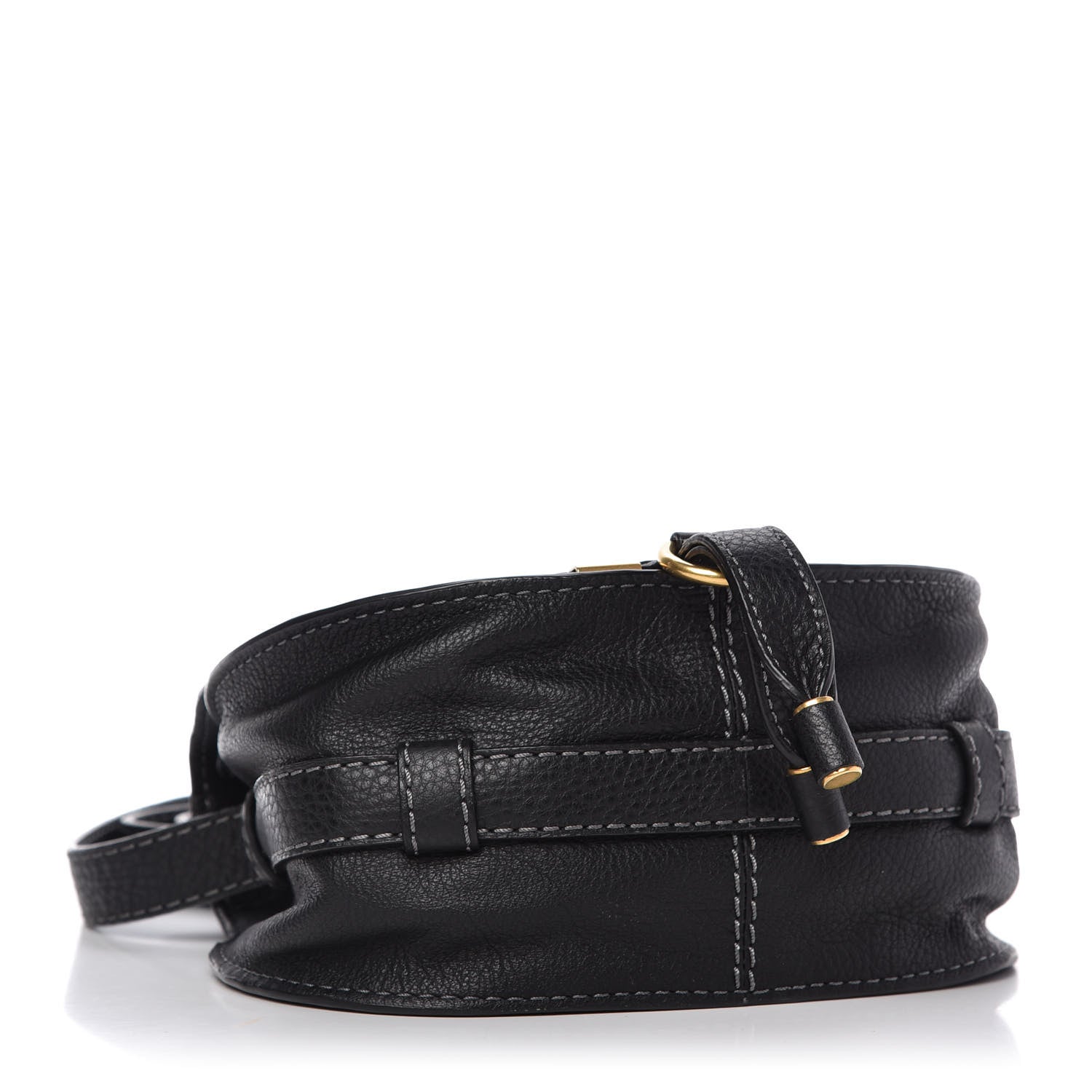 Chloe Calfskin Mini Marcie Round Crossbody Bag Black 4 of 8