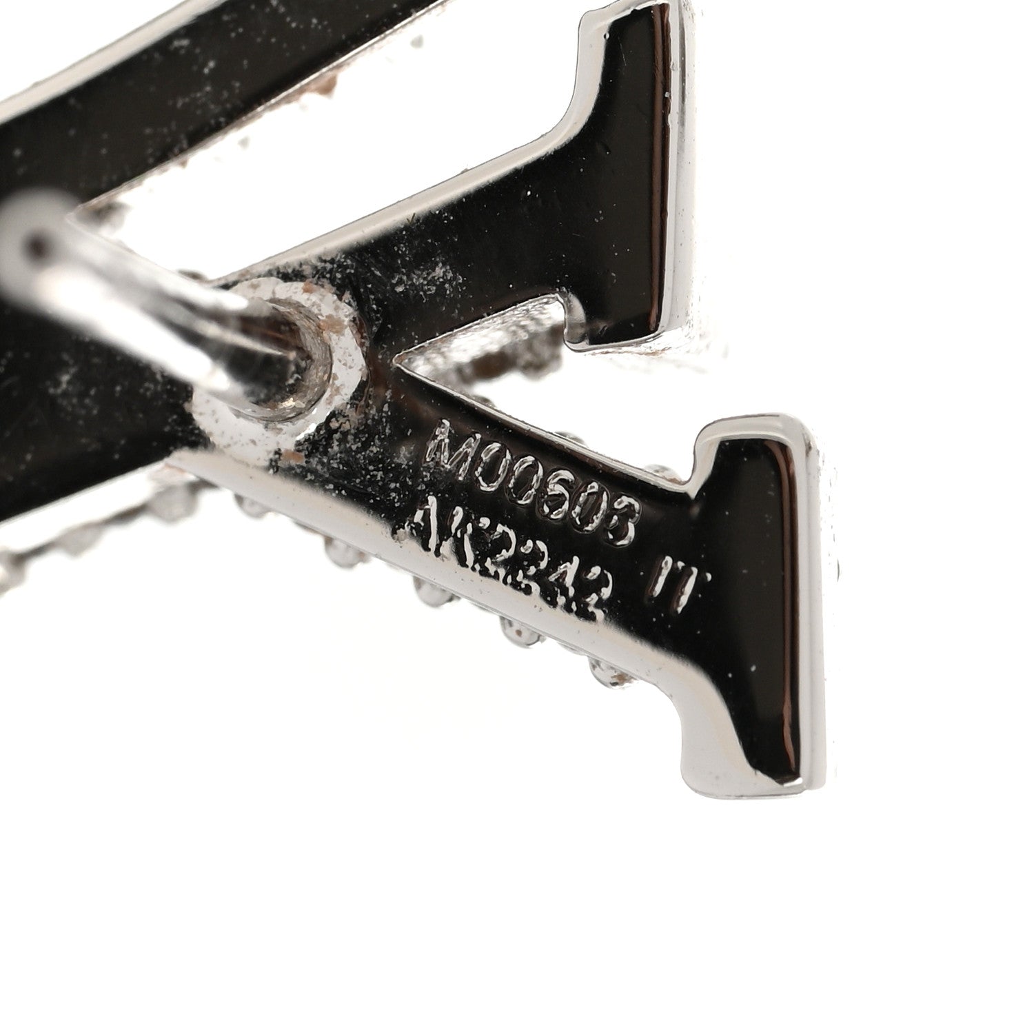 Louis Vuitton Crystal LV Iconic Earrings Silver 5 of 5
