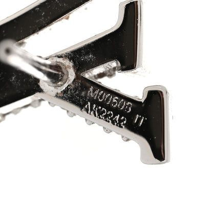 Louis Vuitton Crystal LV Iconic Earrings Silver 5 of 5