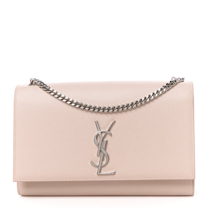 Saint Laurent Grain De Poudre Medium Monogram Kate Satchel Rose Poudre 1 of 11