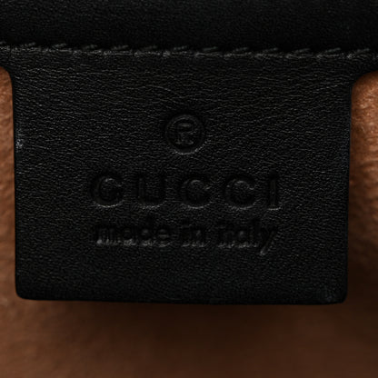 Gucci GG Supreme Monogram Small Osiride Top Handle Bag Black Gold 10 of 14