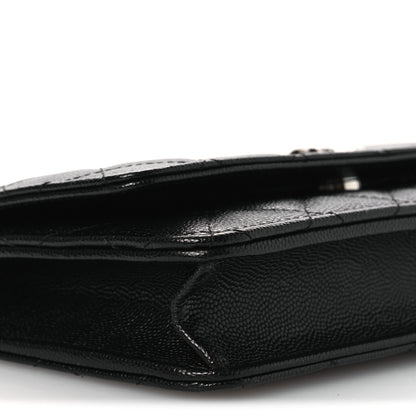 Chanel Caviar Quilted Crystal Star Wallet On Chain Black 10 of 14