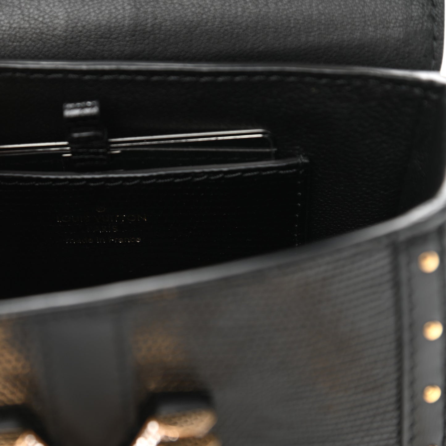 Lizard Mini Twist Shoulder Bag Black