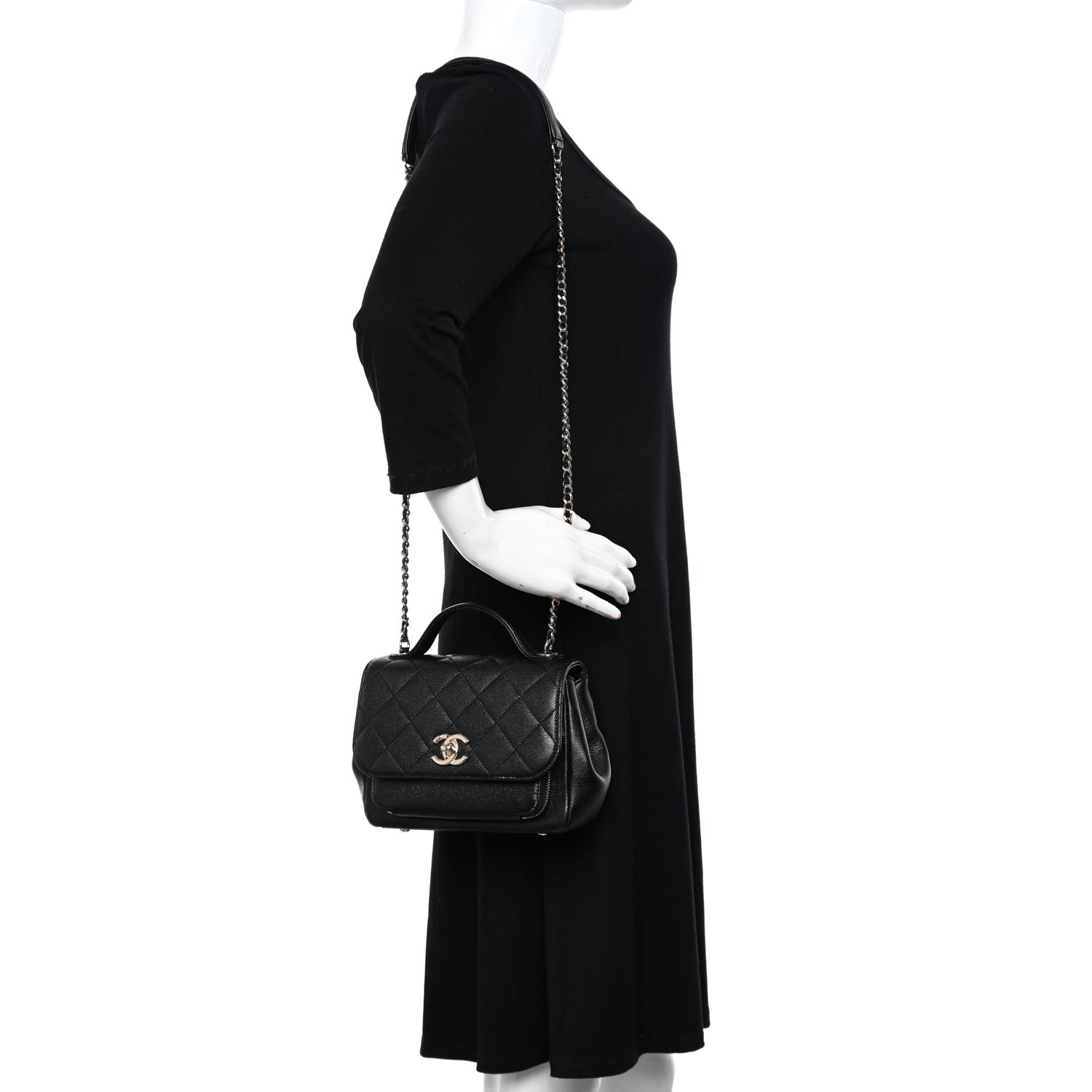 Chanel Caviar Quilted Small Business Affinity Flap Black 2 of 9