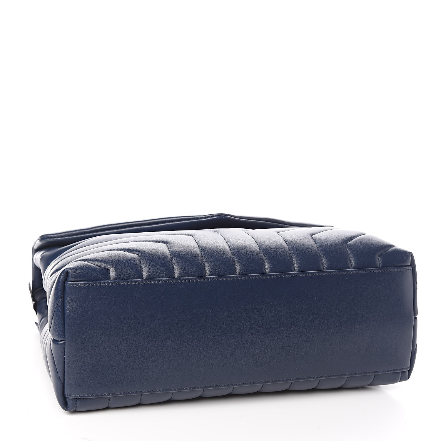 Saint Laurent Calfskin Y Quilted Monogram Medium Loulou Chain Satchel Denim Blue 4 of 10
